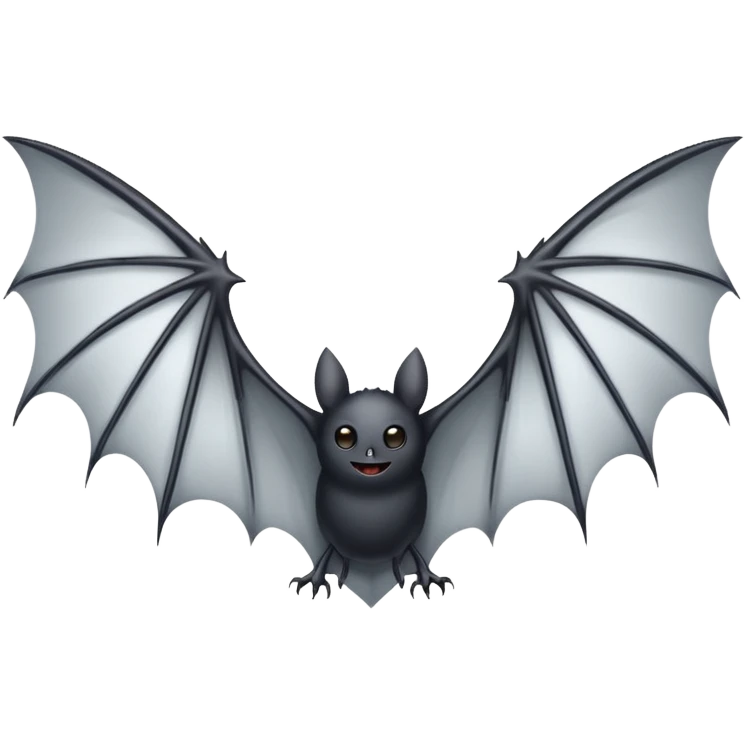 Large white pointed bat wings emoji