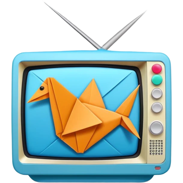 Origami télévision emoji
