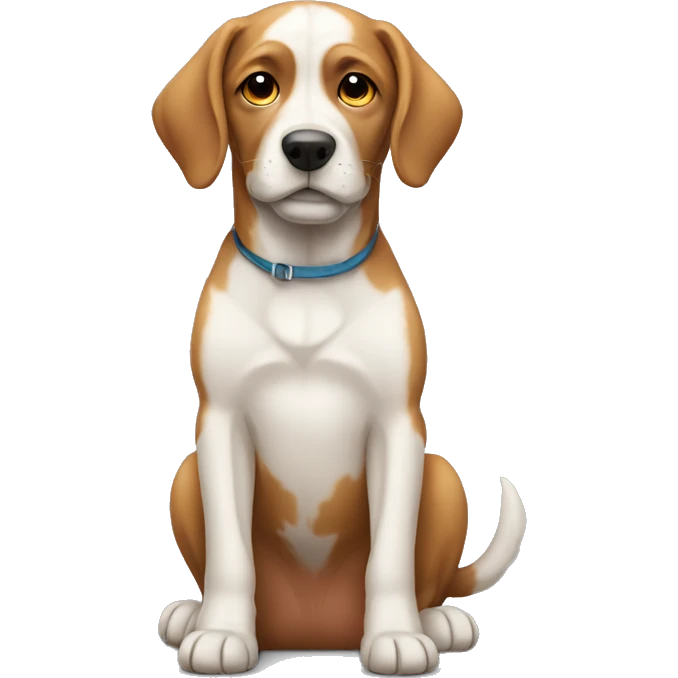 Dog sitting crisscross emoji