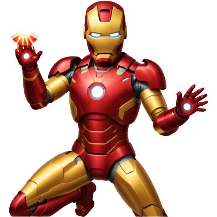 Ironman standing up shooting a laser towards me emoji
