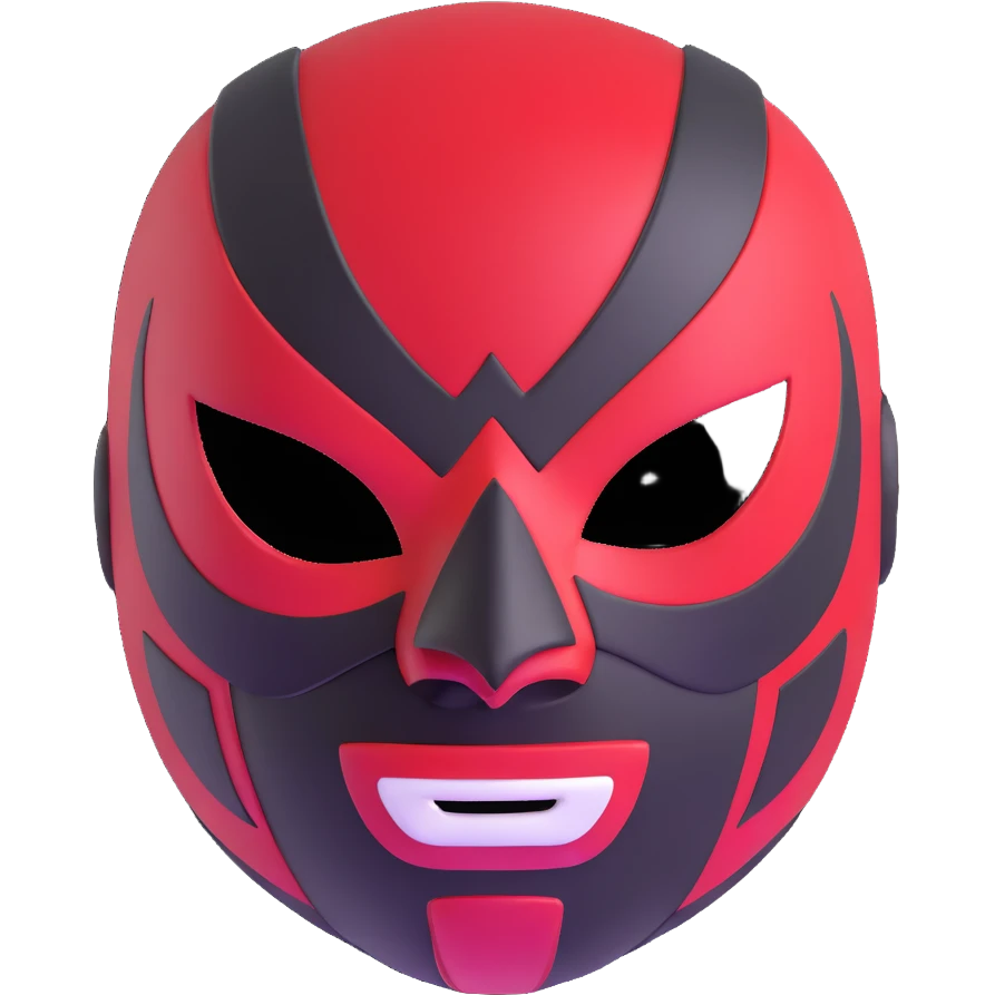 red and black luchador mask emoji