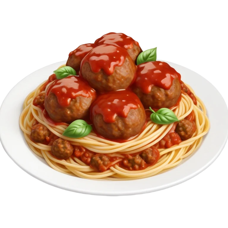 Meatballs on spaghetti  emoji