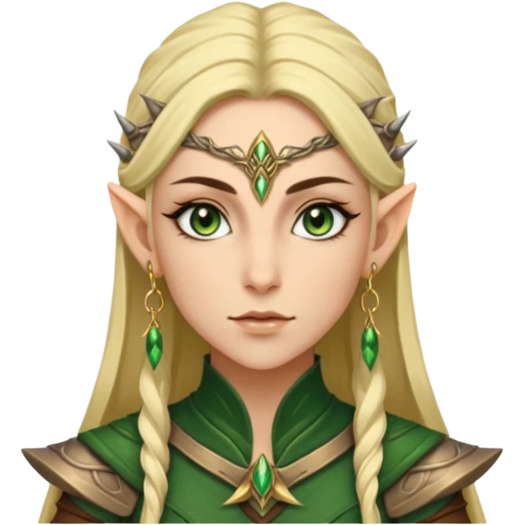 ESO female wood elf warrior with lashes and earrings emoji