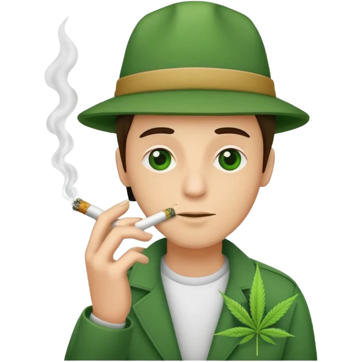 Smoking a joint emoji