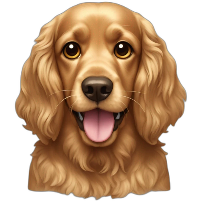 Happy golden cocker spaniel emoji