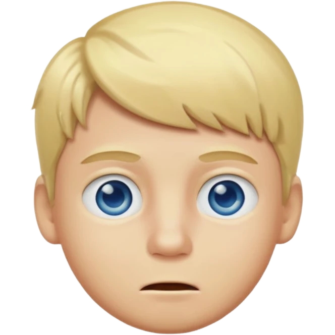 smelly boy, blond with blue eyes. emoji