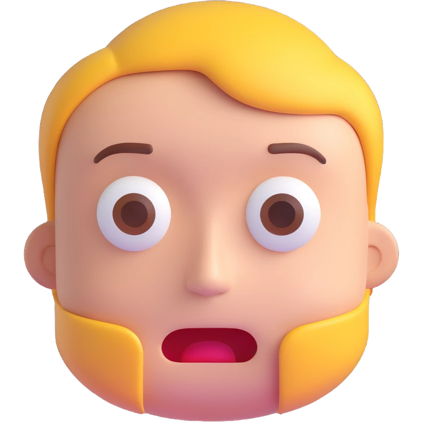 Close-up of one normal person's face with a concerned expression, choosing between two medical product options, in the same 3D emoji style as the reference image, with a neutral background. emoji