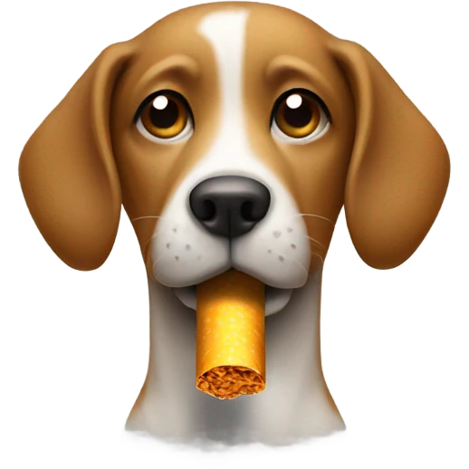 Dog smoking  emoji