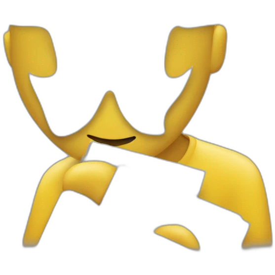 Yellow emoji with human features reading a book emoji