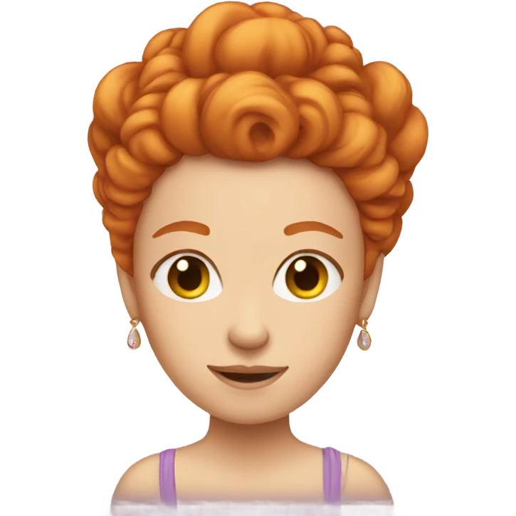 Ginger head princess emoji