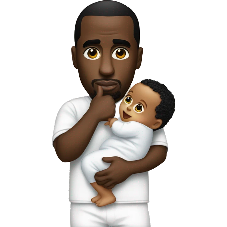 p diddy holding a baby  emoji