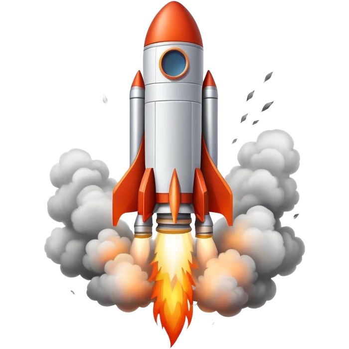 rocket blasting off into space emoji