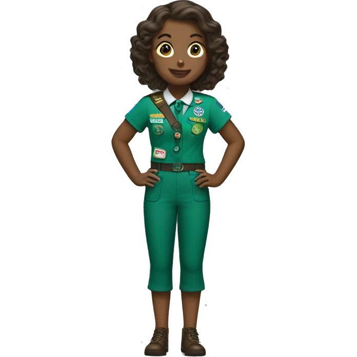 white girl scout salut emoji