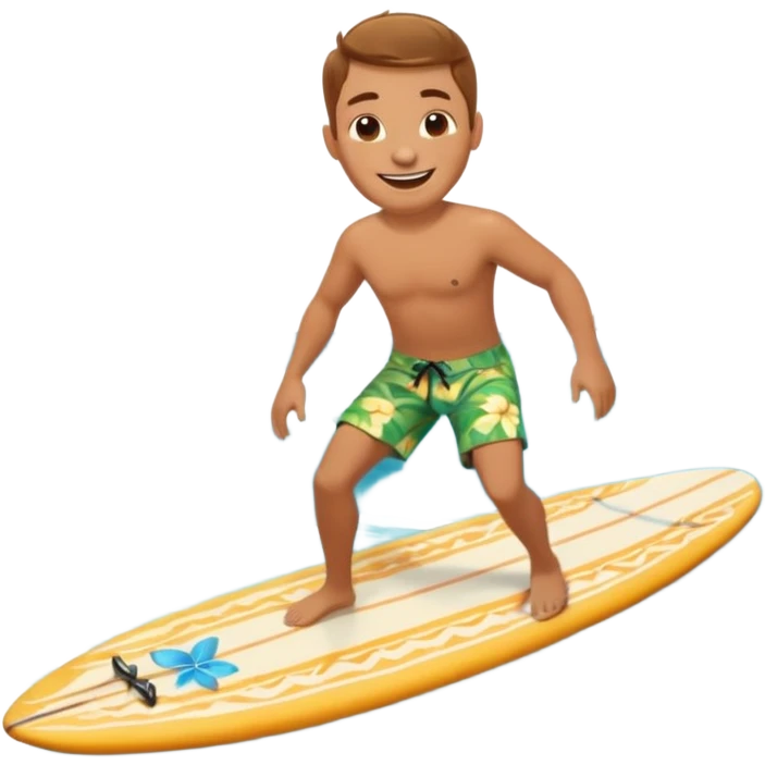 cute island surfer life emoji