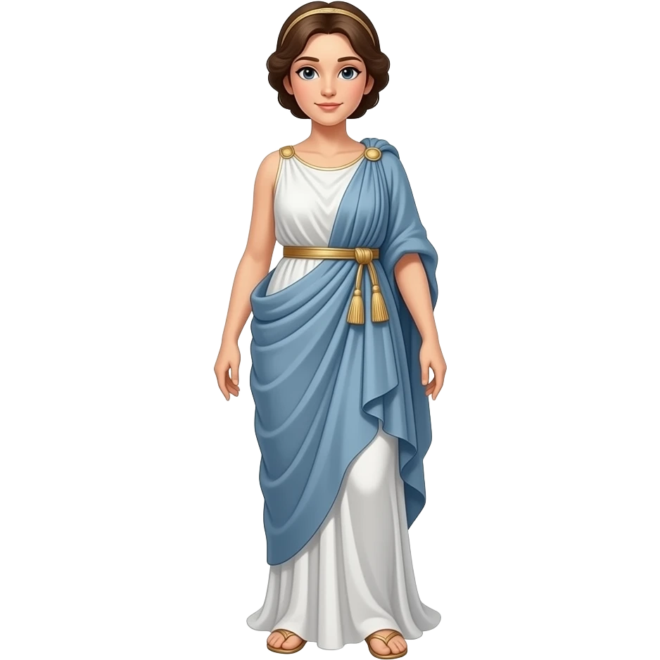 mujer, grecia antigua, cuerpo completo emoji