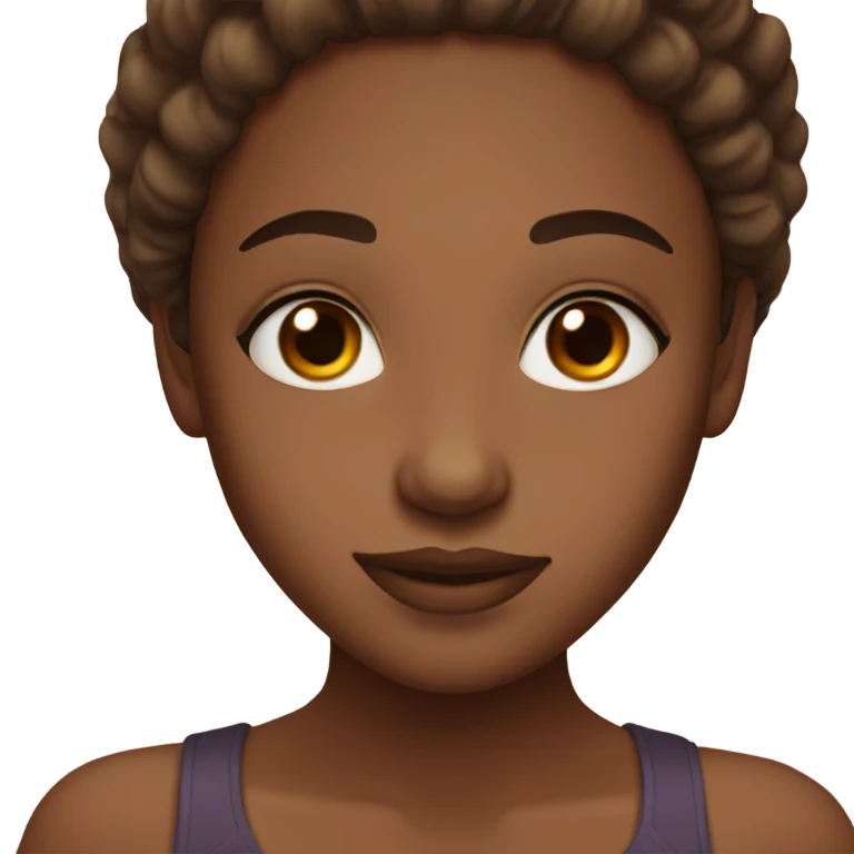 pretty brown girl with brown eyes  emoji