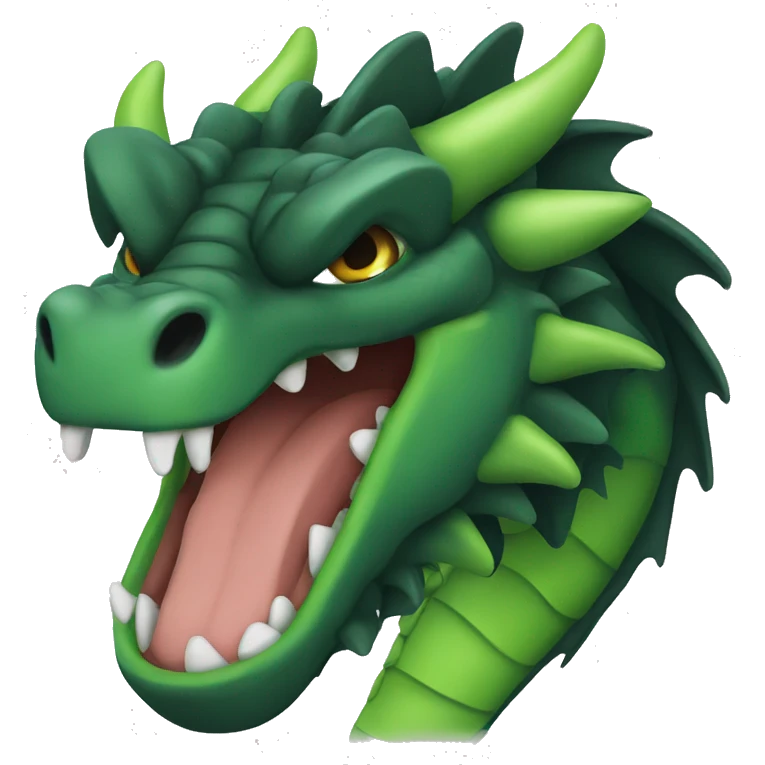 Black and green dragon emoji