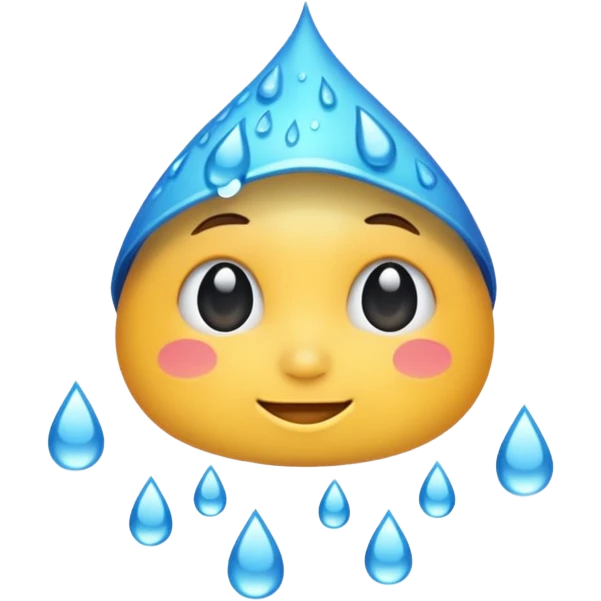 Raining  emoji
