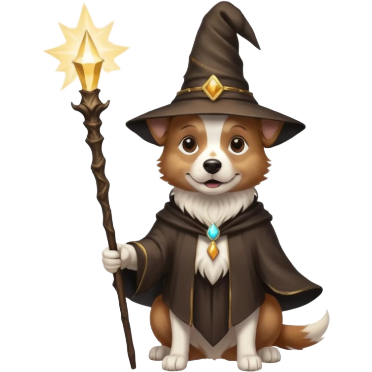 Dog wizard emoji