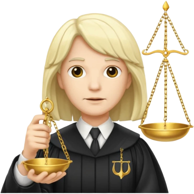 Fancy judge with golden scales emoji