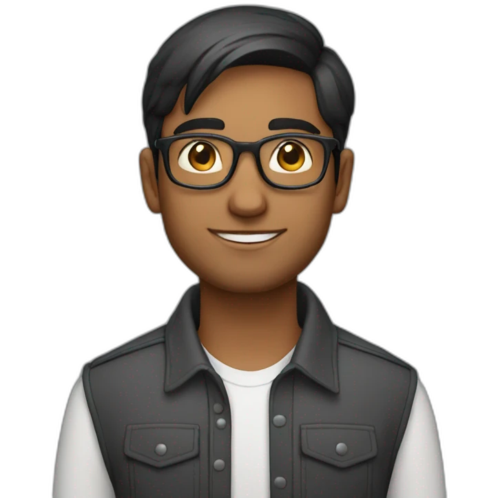 25 year old Indian straight male with specs emoji