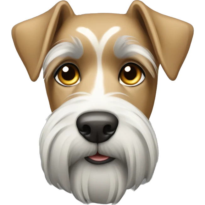 Light Brown, gold and lightgray Schnauzeremoji
 emoji