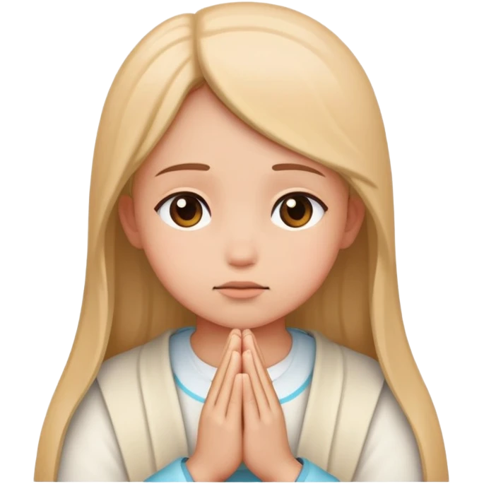 Fille qui prie  emoji