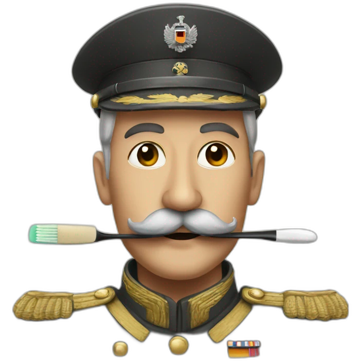 germany war leader with toothbrush mustache emoji