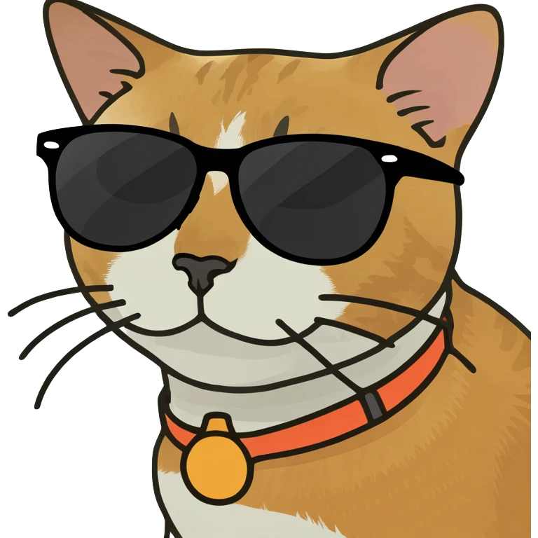 Cat with sunglasses emoji