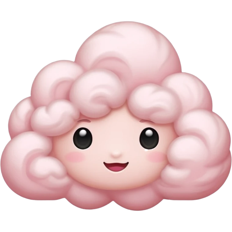 A soft pink cloud with gentle cotton-like fluff. emoji