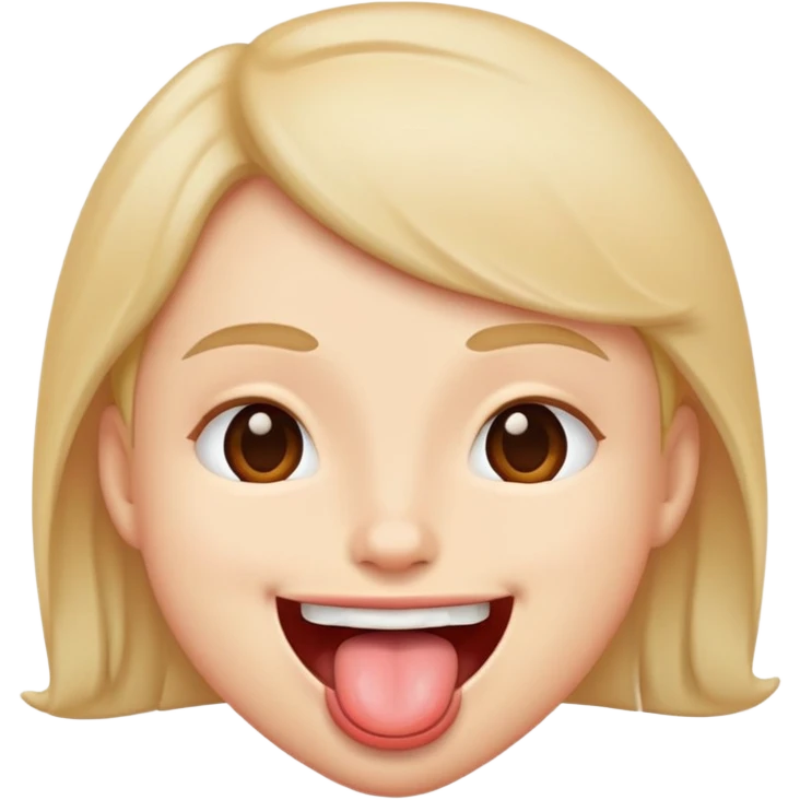 Tounge out with soit emoji