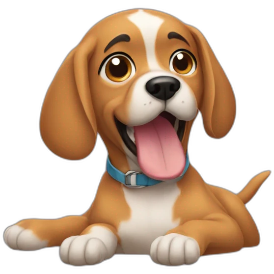 what the dog doing? emoji