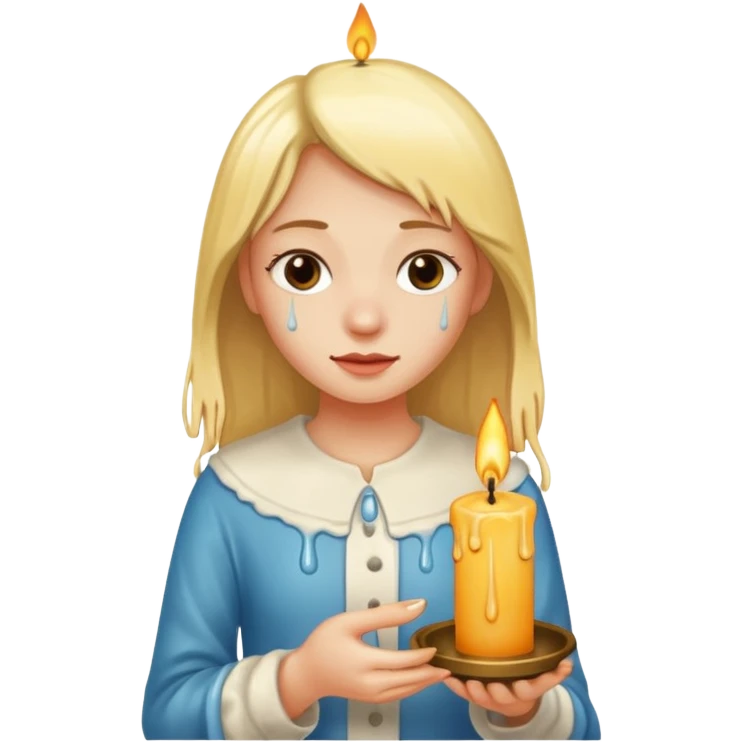 فتاة تحمل شمعة  emoji