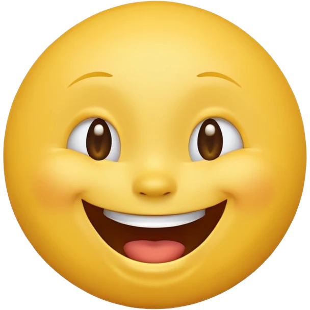 Emoji, yellow round laughing tilted head face emoji