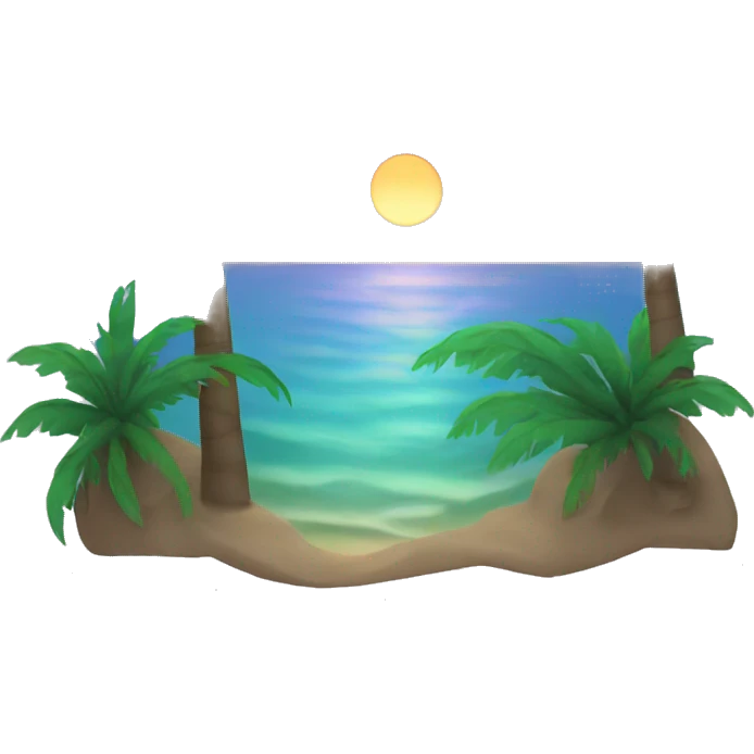 sunrise with palm tree emoji