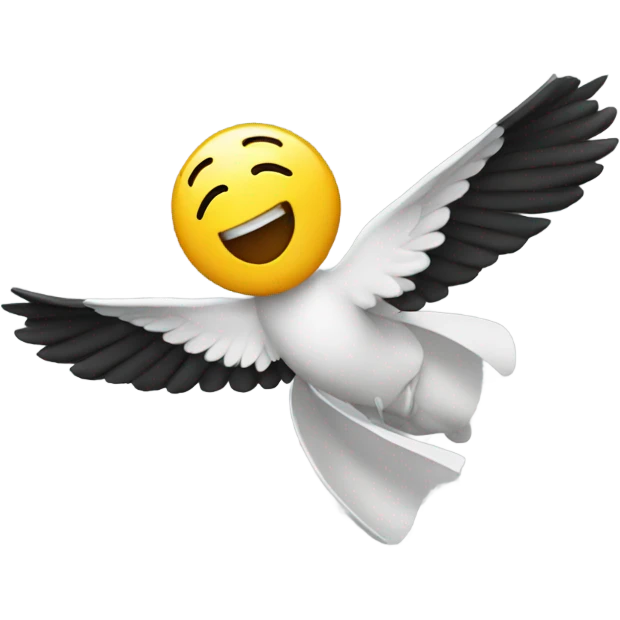 Music flying  emoji
