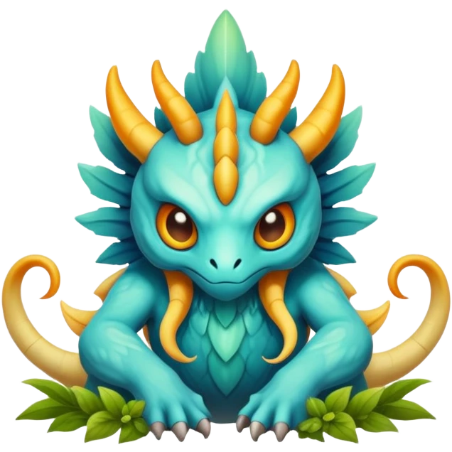 Epic complex detailed aesthetic-scenery-Fakémon-creature emoji