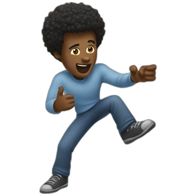 Black man tocking a door emoji