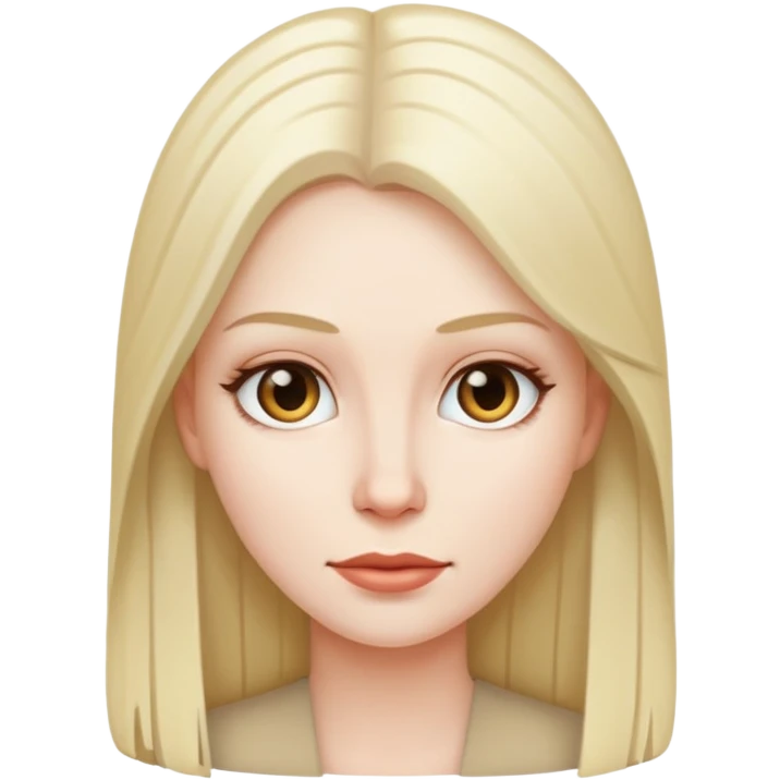 Um mulher branca de cabelo liso  emoji