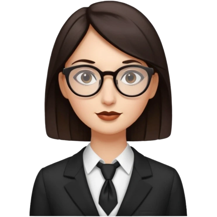 pria tinggi dengan menggunakan pakaian formal memakai kacamata bulet hidung mancung, berambut hitam namun agak coklat emoji