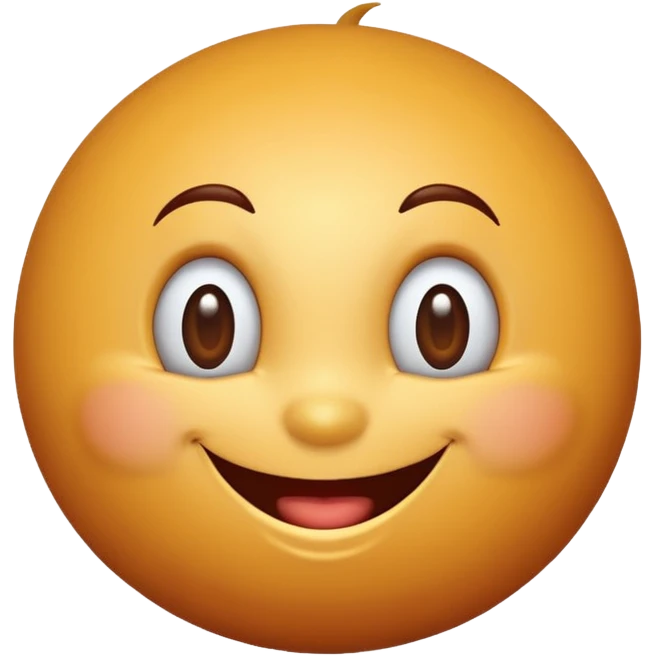 Cornball with brown smiling head on top emoji