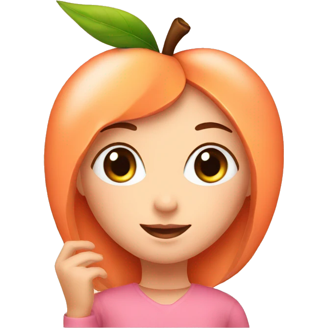 peach with girl emoji