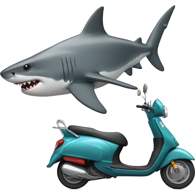 shark on scooter emoji
