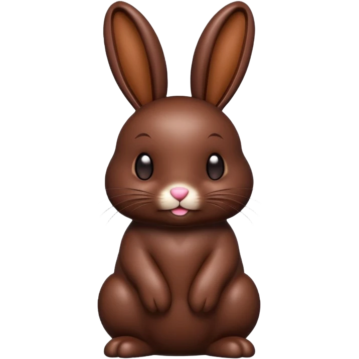 bunny made out of chocolate emoji