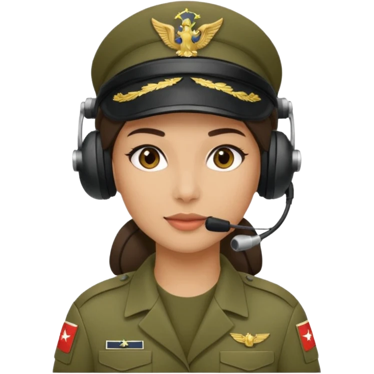 female military communications operator emoji