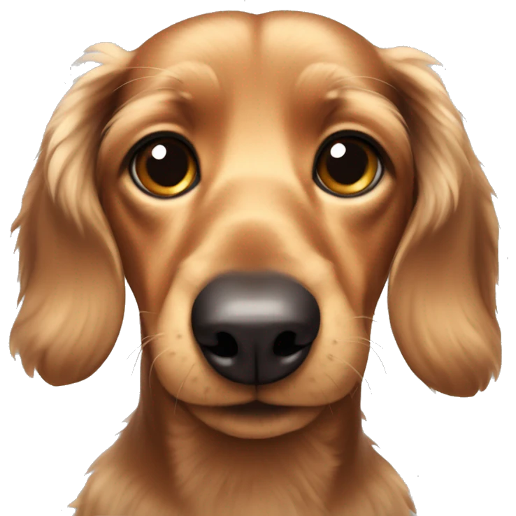 Fluffy dachshund emoji