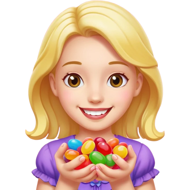 Jellybean girl emoji