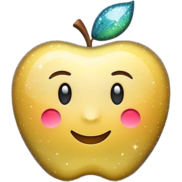 3D Apple-style emoji of fine, tiny glitter dust, sparkling brightly like magical dust. Small particles, glossy, smooth, soft shadows, white background.

 emoji