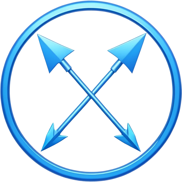 mac os icon conversion, 2 arrows cicrcle, vivid blue, skeuomorphic emoji
