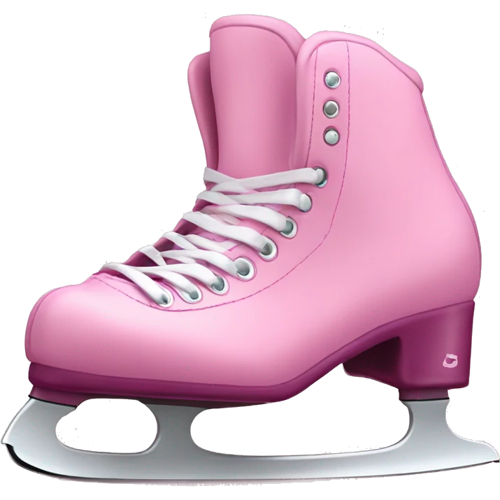 beautiful pink pair of figure skates emoji